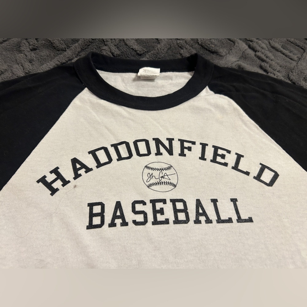 🎃HALLOWEEN “Haddonfield Baseball” Michael Myers Horror Baseball Tee Black White